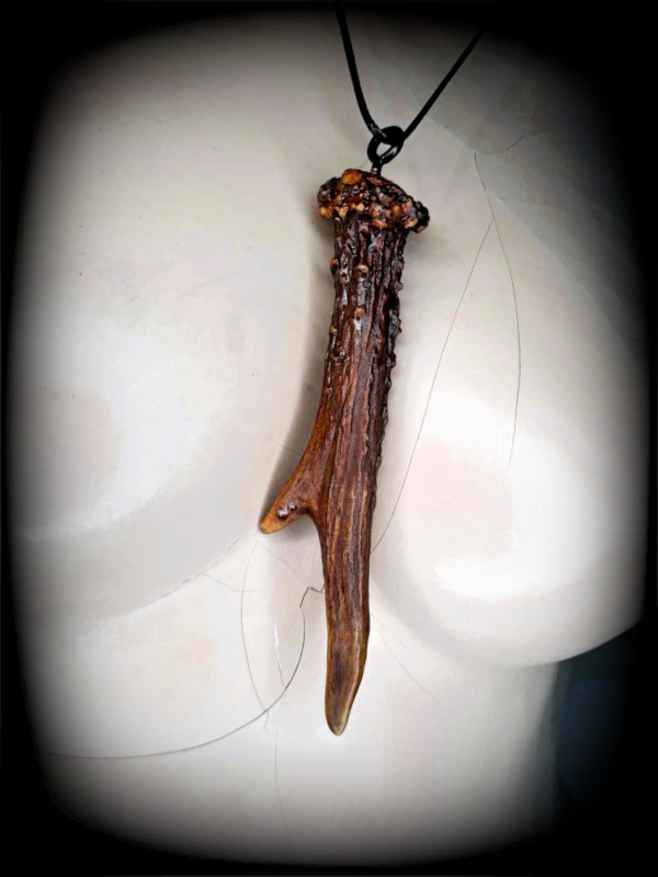 Amulette en bois de chevreuil)